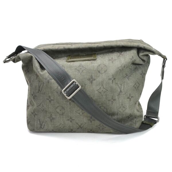 99278f Louis Vuitton Bouzas GM Monogram Empression Canvas Shoulder Bag Khaki