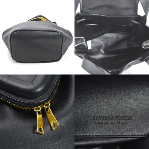 99286a 4 Bottega Veneta Beak Calfskin Shoulder Bag Black