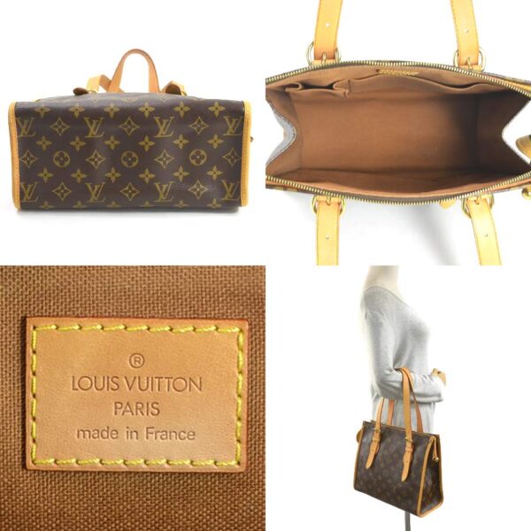 99287a 4 Louis Vuitton Popincourt Monogram Canvas Handbag Brown