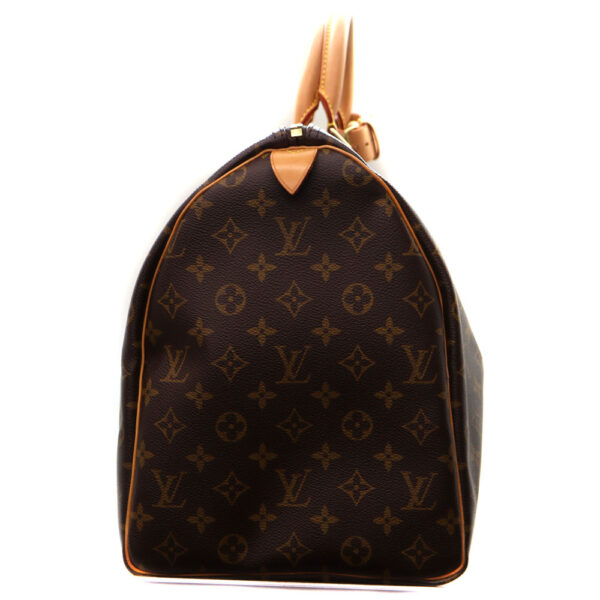 9930 4 Louis Vuitton Keepall 50 Monogram Canvas Bag Brown