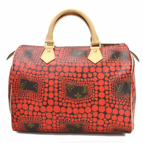 99331a 1 Louis Vuitton Speedy 30 Yayoi Kusama Monogram Canvas Rouge