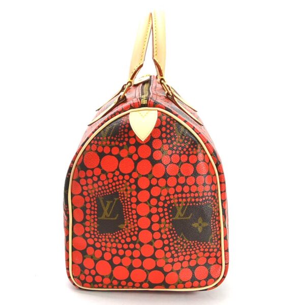 99331a 2 Louis Vuitton Speedy 30 Yayoi Kusama Monogram Canvas Rouge