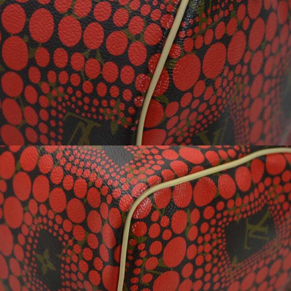 99331a 3 Louis Vuitton Speedy 30 Yayoi Kusama Monogram Canvas Rouge