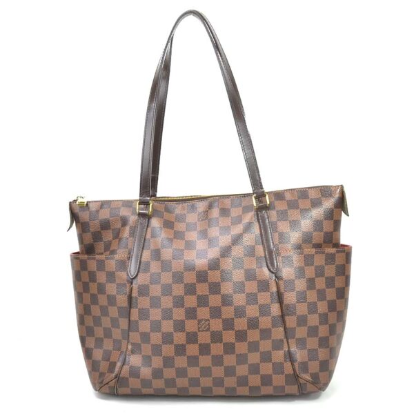 99349a Louis Vuitton Totally MM Damier Canvas Tote Bag Brown