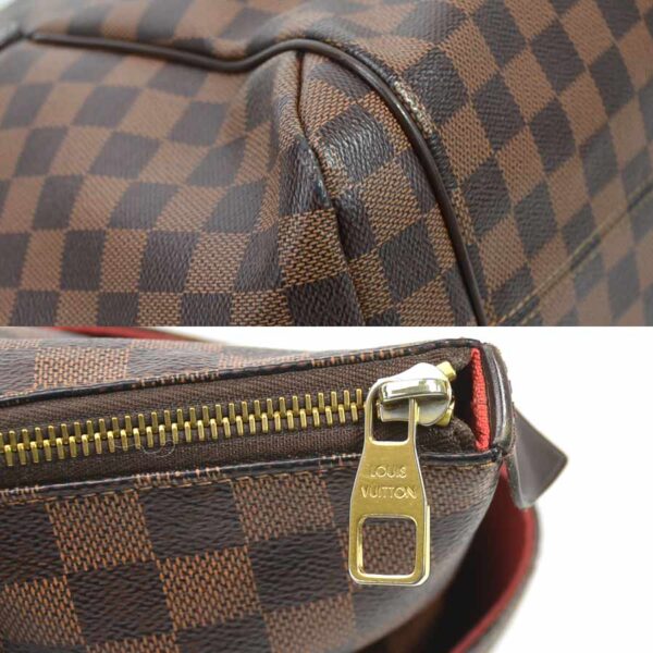 99349a 2 Louis Vuitton Totally MM Damier Canvas Tote Bag Brown