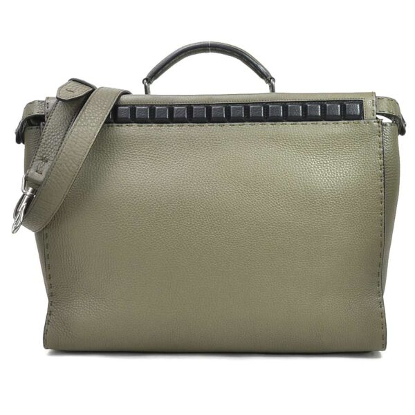 99350a Fendi Selleria Peekaboo Bag Leather Khaki