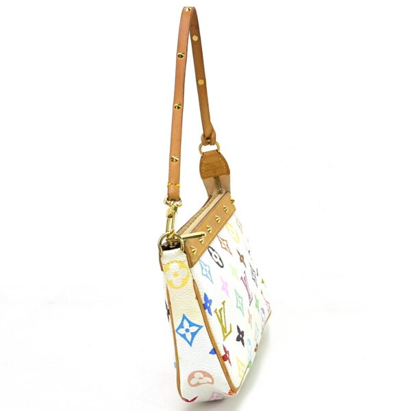 99373a 1 Louis Vuitton Pochette Accessoire Monogram Multicolor Canvas Pouch Blonde