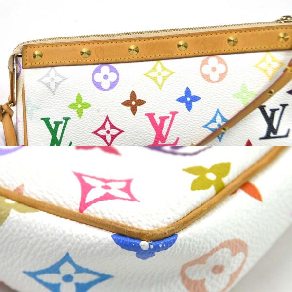 99373a 2 Louis Vuitton Pochette Accessoire Monogram Multicolor Canvas Pouch Blonde