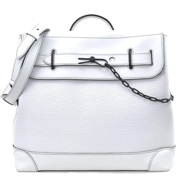 99384a Louis Vuitton Steamer PM Epi Leather 2Way Bag White