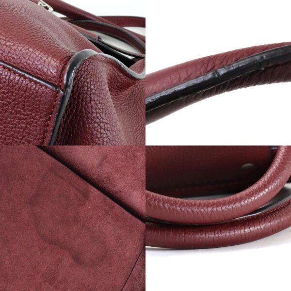 99417a 5 c Celine Big Bag Small 2Way Bag Calf Leather Bordeaux