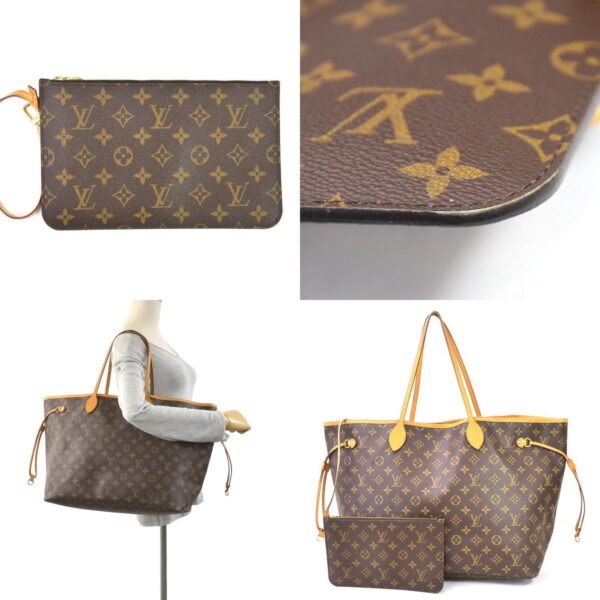 99429g 13 c Louis Vuitton Neverfull GM Monogram Canvas Tote Bag Brown