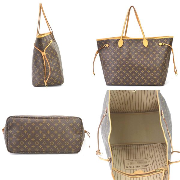 99429g 1 c Louis Vuitton Neverfull GM Monogram Canvas Tote Bag Brown