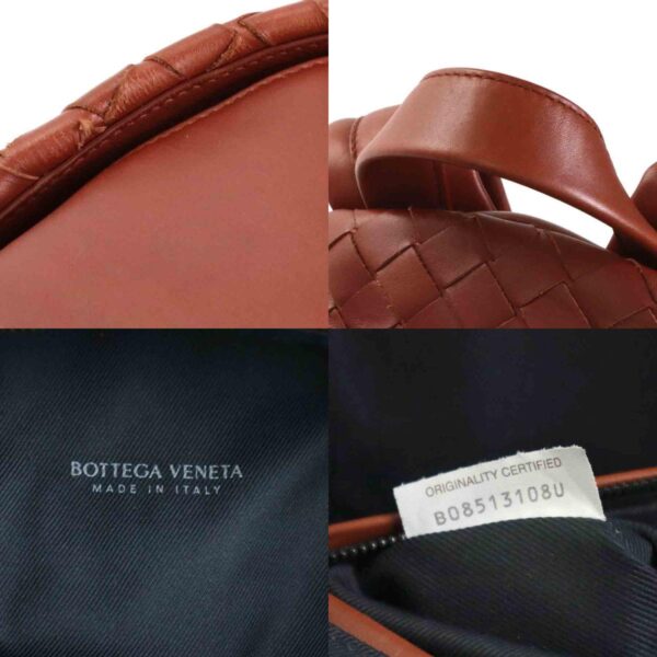 99489a 9 c Bottega Veneta Intrecciato Leather Backpack Brown