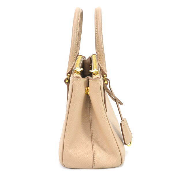 99495f 1 Prada Crossbody Shoulder Bag Leather Beige