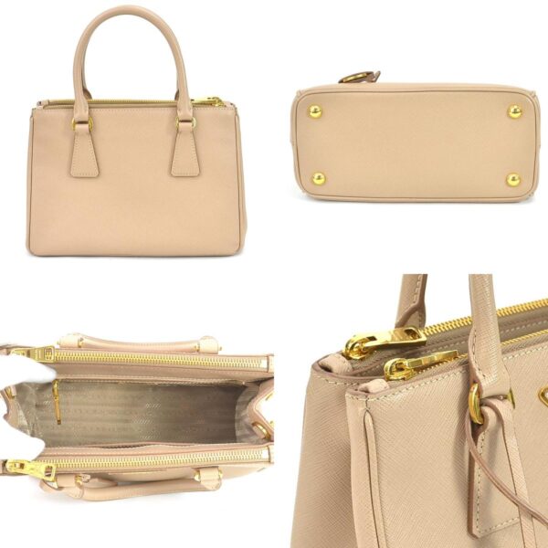 99495f 2 c Prada Crossbody Shoulder Bag Leather Beige