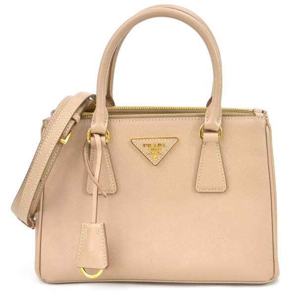 99495f Prada Crossbody Shoulder Bag Leather Beige