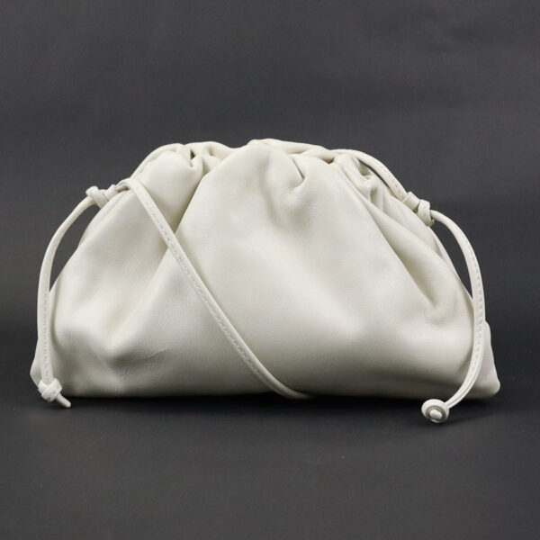 99497a Bottega Veneta Leather Shoulder Bag Mini Pouch Ivory White