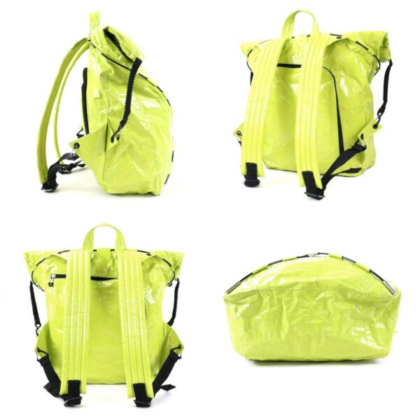 99556g 1 c Bottega Veneta Nylon Rucksack Medium Tent Yellow Green