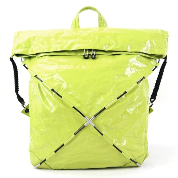 99556g Bottega Veneta Nylon Rucksack Medium Tent Yellow Green