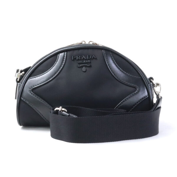 99571g Prada Crossbody Shoulder Bag Nylon Leather Black