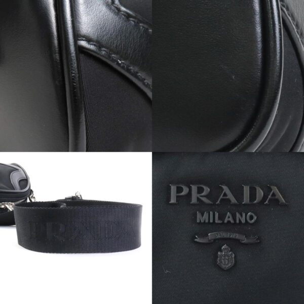 99571g 6 c Prada Crossbody Shoulder Bag Nylon Leather Black