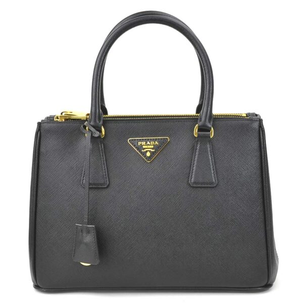 99630f Prada Saffiano Lux Calf Shoulder Bag Black