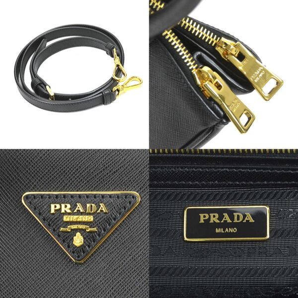 99630f 9 c Prada Saffiano Lux Calf Shoulder Bag Black