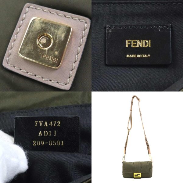 99637f 9 c Fendi Body Bag Waist Pouch Nylon Khaki