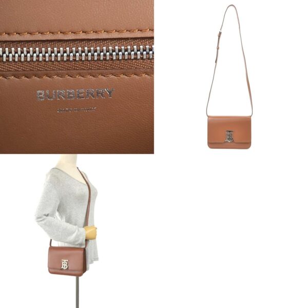 99696j 13 c Burberry Leather Crossbody Shoulder Bag Brown