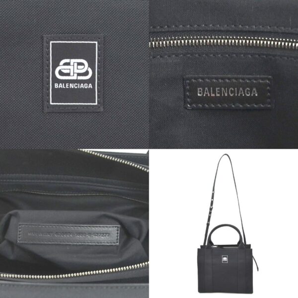 99771f 9 c Balenciaga Canvas Shoulder Bag Black