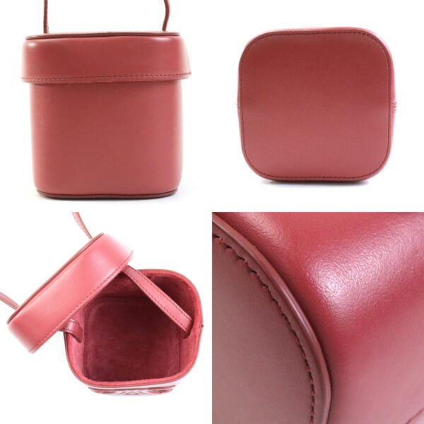 99778k 2 c Celine Crossbody Shoulder Bag Mini Pochette Triomphe Leather Pink