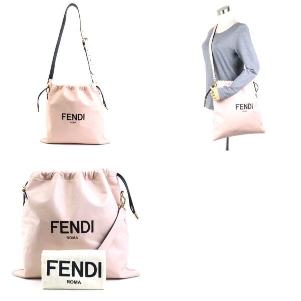 99792g 10 c Fendi Crossbody Shoulder Bag Leather Pink