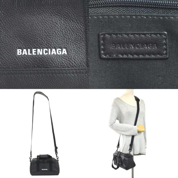 99814g 10 c Balenciaga Leather Crossbody Shoulder Bag Black