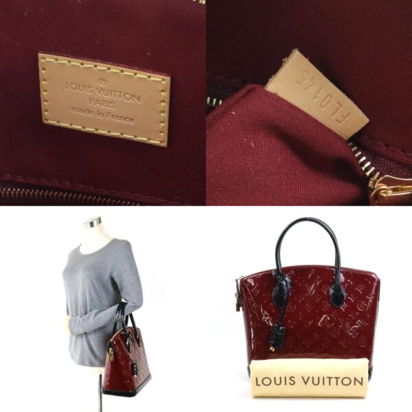 99823i 13 c Louis Vuitton Handbag Vernis Lockit PM Griyot Patent Leather