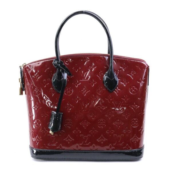 99823i Louis Vuitton Handbag Vernis Lockit PM Griyot Patent Leather