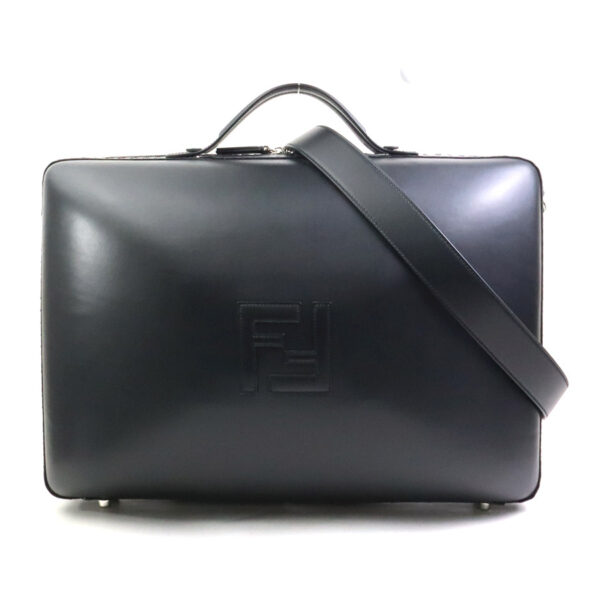 99939k Fendi Bag Large Suitcase Leather Black