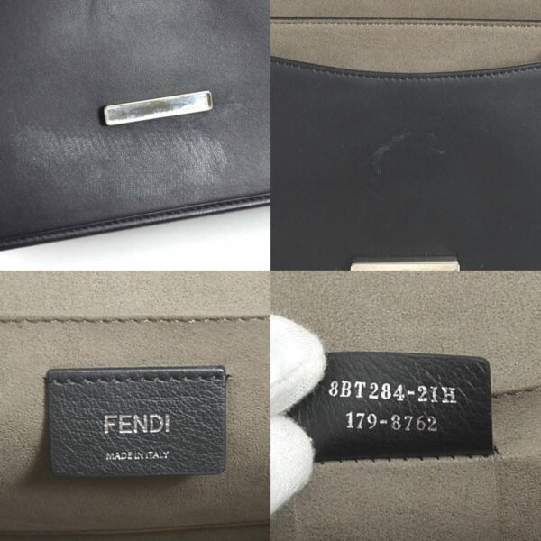 99947g 13 c Fendi Canayef Shoulder Bag Leather Black