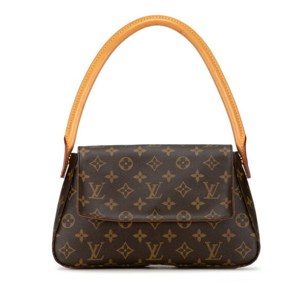 9b1chcha0gxa1i60 1 Louis Vuitton Monogram Mini Looping Shoulder Bag Brown