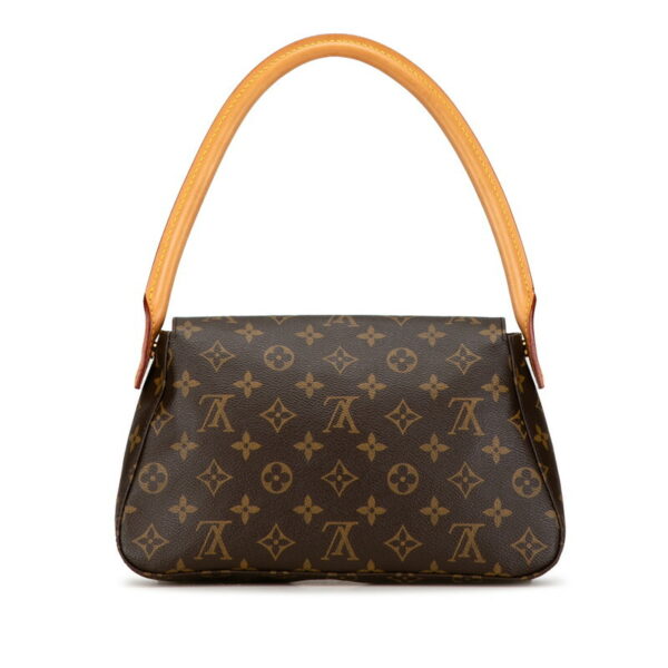 9b1chcha0gxa1i60 3 Louis Vuitton Monogram Mini Looping Shoulder Bag Brown