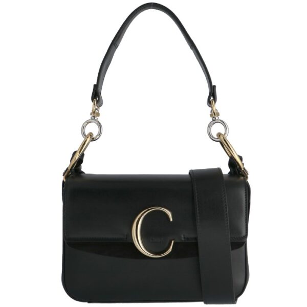 9ss191a37001 Chloe C Small Double Carry 2WAY Bag Leather Black