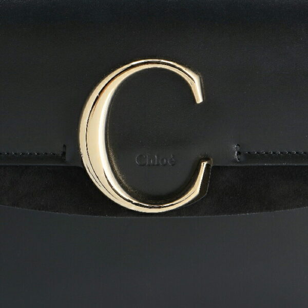 9ss191a37001 4 Chloe C Small Double Carry 2WAY Bag Leather Black