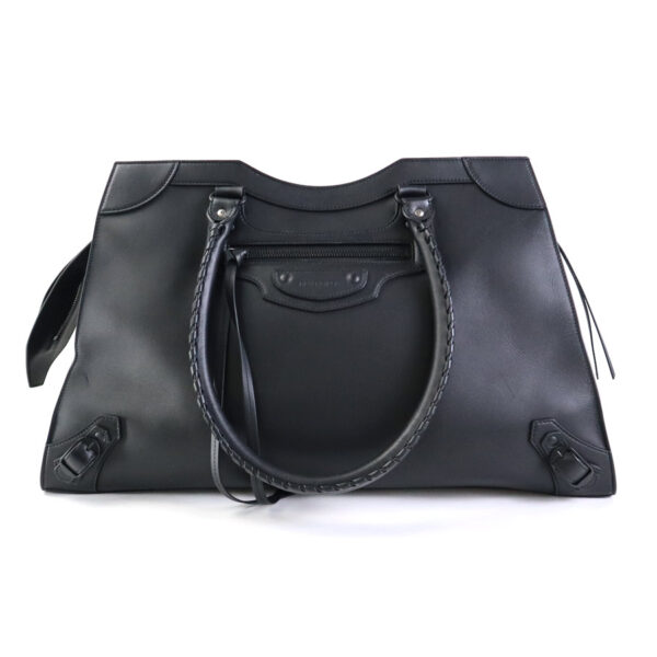 a0034 Balenciaga Leather Neo Classic Shoulder Bag Black