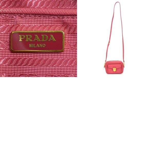 a0103 10 c Prada Crossbody Shoulder Bag Leather Pink