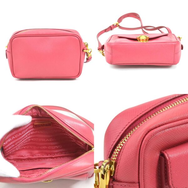 a0103 2 c Prada Crossbody Shoulder Bag Leather Pink