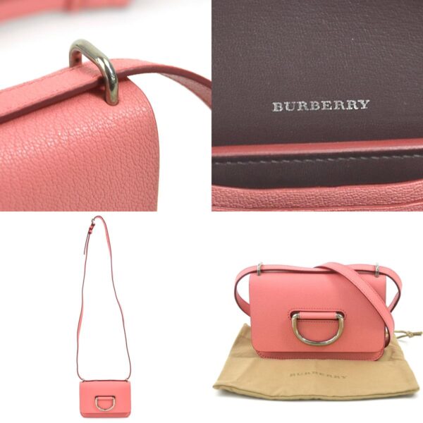 a0235 10 c Burberry Leather Crossbody Shoulder Bag Pink