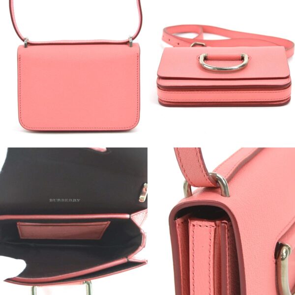 a0235 2 c Burberry Leather Crossbody Shoulder Bag Pink