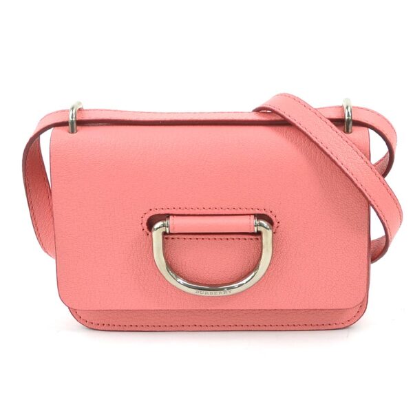 a0235 Burberry Leather Crossbody Shoulder Bag Pink