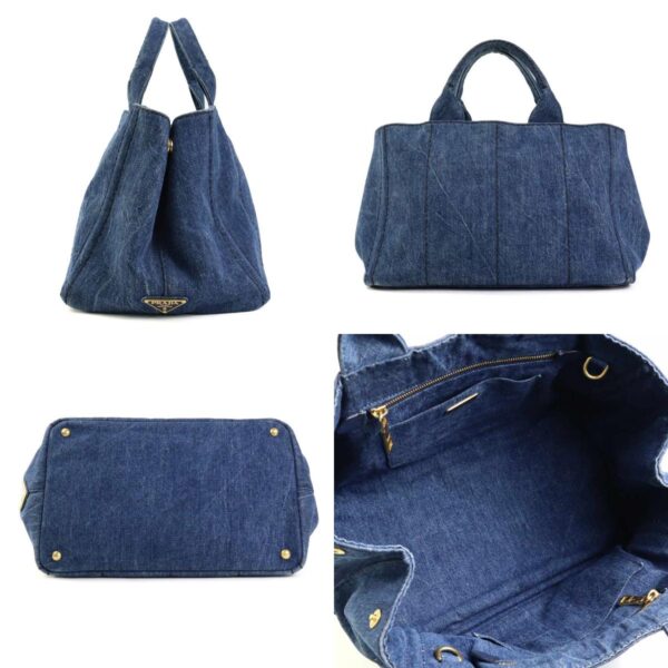 a0271 1 c Prada Denim Canvas Tote Bag Blue