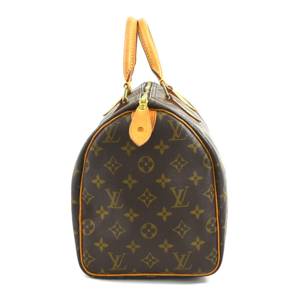 a0291 1 Louis Vuitton Speedy 30 Monogram Canvas Handbag Brown