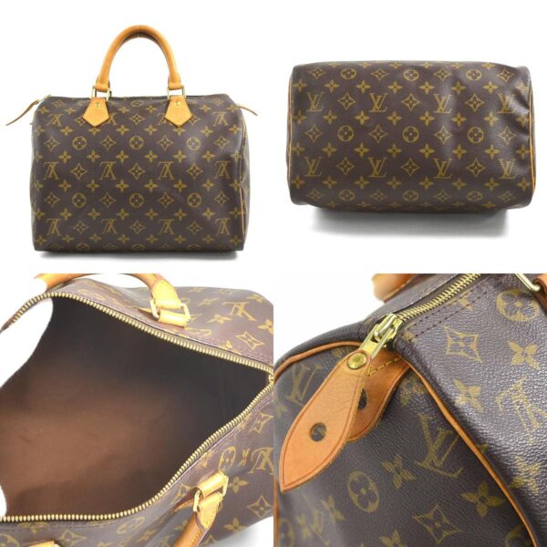 a0291 2 c Louis Vuitton Speedy 30 Monogram Canvas Handbag Brown